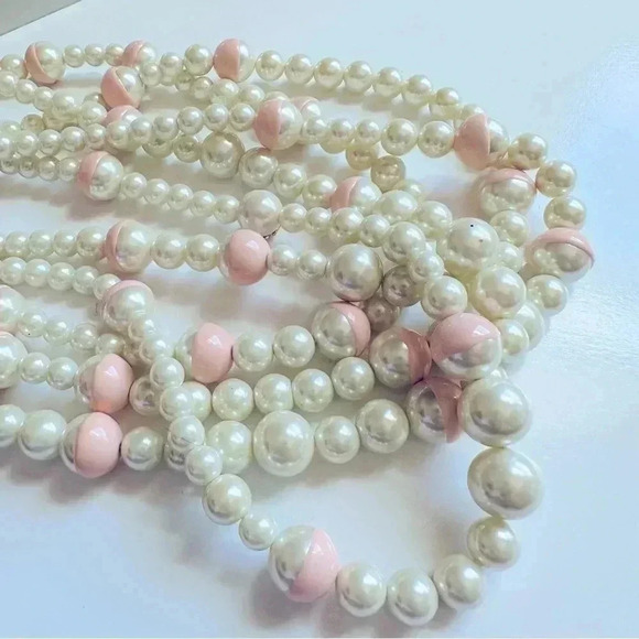 NWOT Rare Tory Burch Dipped Evie Pearl Statement Necklace - Picture 7 of 9